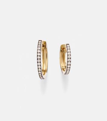 Ohrringe Come Closer aus 10kt Gelbgold mit Diamanten | Stone and Strand
