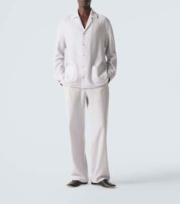 Affirmations cashmere pajama pants with moonstone | God's True Cashmere