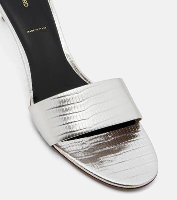 Mules 55 en cuir métallisé | Tom Ford