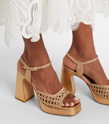 Sandales Cheyenne en cuir métallisé | Souliers Martinez