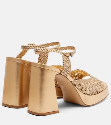 Sandales Cheyenne en cuir métallisé | Souliers Martinez