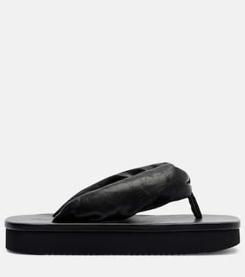 Leather platform thong sandals | Rick Owens