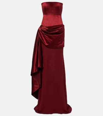 Draped silk corset gown | Alex Perry