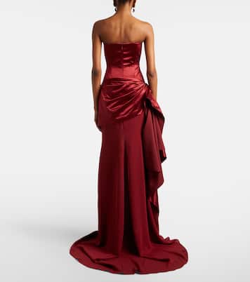 Draped silk corset gown | Alex Perry
