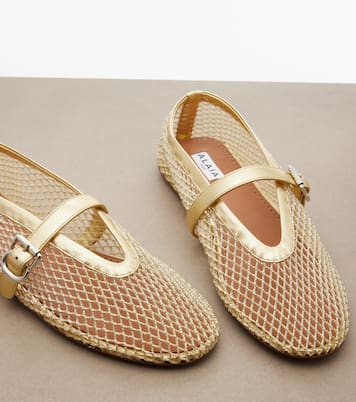 Ballerine a rete con pelle | Alaïa
