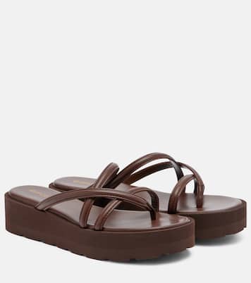 Leather platform sandals | Gianvito Rossi