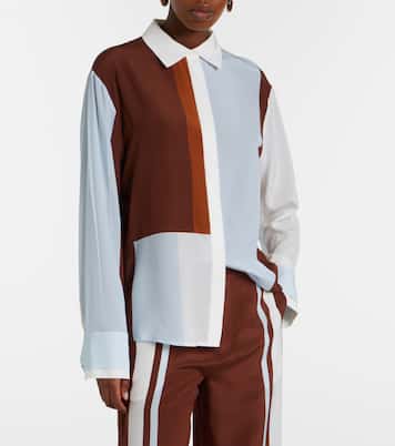 Marais colorblocked silk shirt | SIR