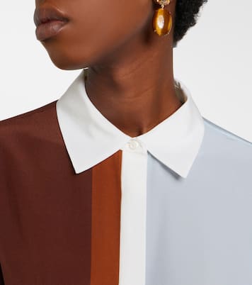 Marais colorblocked silk shirt | SIR