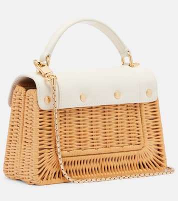 Serpenti Forever Mini wicker top-handle bag | Bvlgari