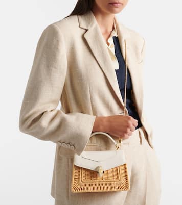 Serpenti Forever Mini wicker top-handle bag | Bvlgari