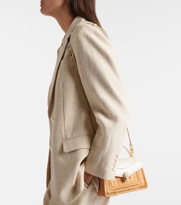 Serpenti Forever Mini wicker top-handle bag | Bvlgari