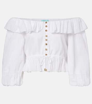 Off-Shoulder-Bluse Corrine aus Baumwollpopeline | Melissa Odabash