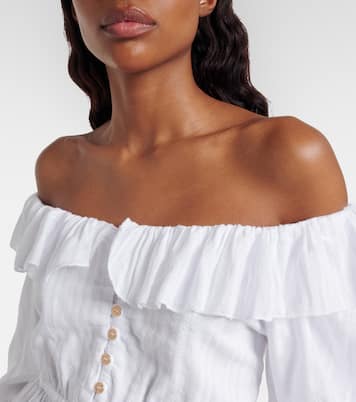 Off-Shoulder-Bluse Corrine aus Baumwollpopeline | Melissa Odabash