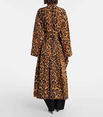 Animal-print taffeta trench coat | Alaïa