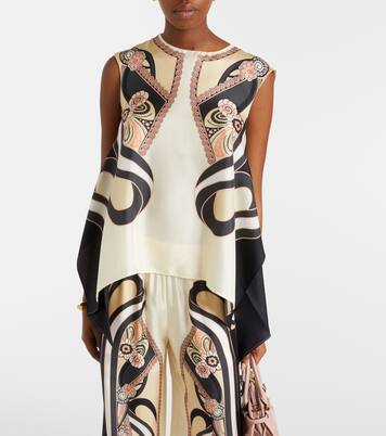 Top San Carlo aus Seiden-Twill | La DoubleJ