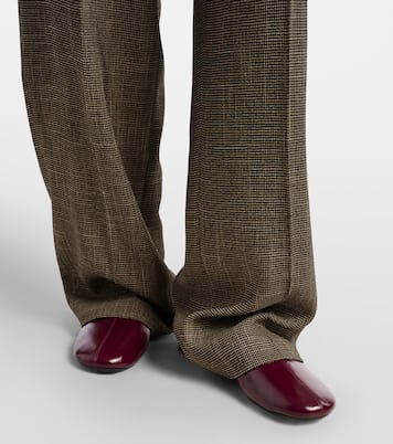 Gathered leather ballet flats | Phoebe Philo