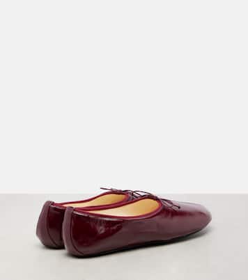 Gathered leather ballet flats | Phoebe Philo