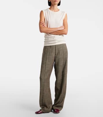 Gathered leather ballet flats | Phoebe Philo