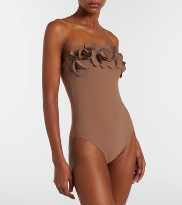Tess floral-appliqué swimsuit | Karla Colletto