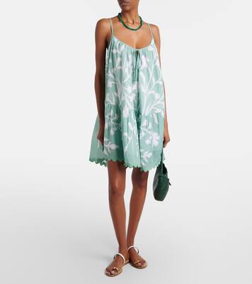 Abito corto in cotone con stampa floreale | Juliet Dunn