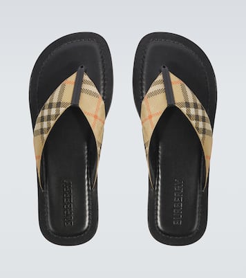 Sandalen Burberry Check mit Leder | Burberry