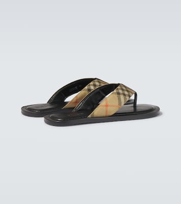 Sandalen Burberry Check mit Leder | Burberry