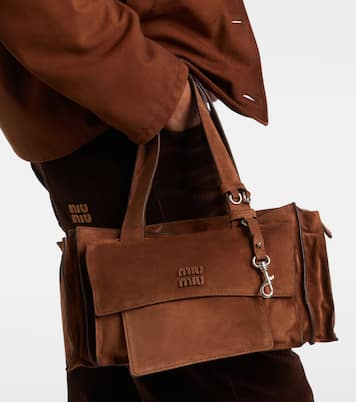 Schultertasche Utilitaire aus Veloursleder | Miu Miu