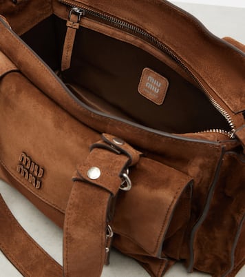 Schultertasche Utilitaire aus Veloursleder | Miu Miu