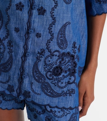 Aster embroidered denim shirt | Zimmermann