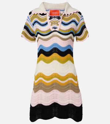 Chevron crochet cotton polo dress | La DoubleJ