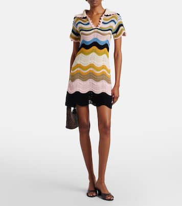Chevron crochet cotton polo dress | La DoubleJ