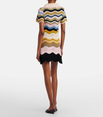 Chevron crochet cotton polo dress | La DoubleJ