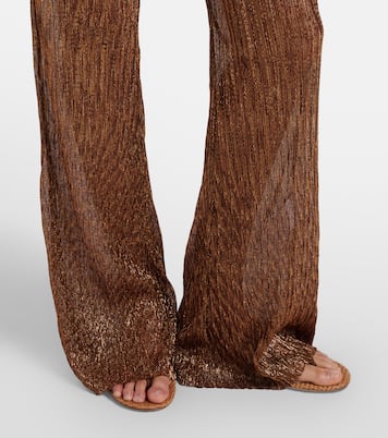 Pantaloni flared Dries in lamé | Cala de la Cruz