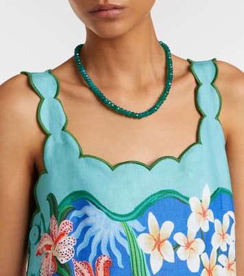 Garden printed scalloped linen minidress | Farm Rio