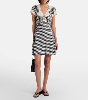 Minikleid Lacie aus Crêpe mit Spitze | Rixo