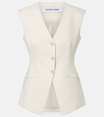 Gillson cotton-blend twill vest | Veronica Beard