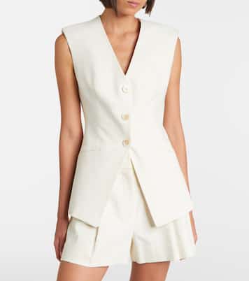 Gillson cotton-blend twill vest | Veronica Beard