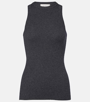 Amya ribbed-knit cotton and cashmere tank top | Lisa Yang
