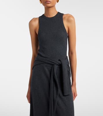 Amya ribbed-knit cotton and cashmere tank top | Lisa Yang