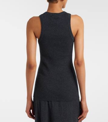 Amya ribbed-knit cotton and cashmere tank top | Lisa Yang