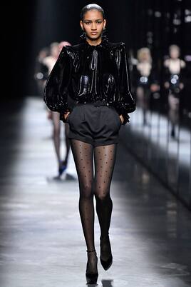 Virgin wool high-rise shorts | Saint Laurent