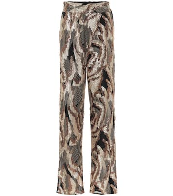 Sequined high-rise straight pants | Dries Van Noten