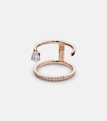 Bague Serti Sur Vide en or rose 18 ct et diamants | Repossi