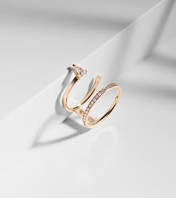 Bague Serti Sur Vide en or rose 18 ct et diamants | Repossi