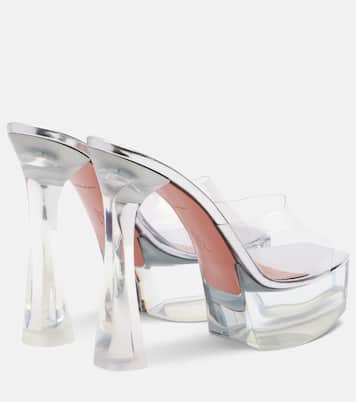 Dalida Glass PVC platform mules | Amina Muaddi