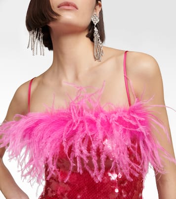 Sequined feather-trimmed gown | Giuseppe di Morabito