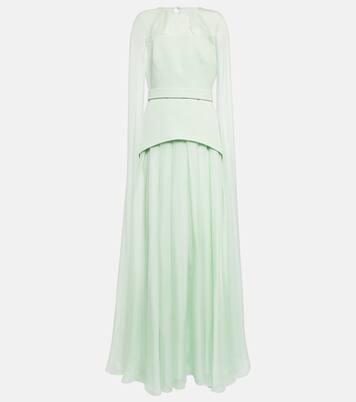 Gloria silk and crêpe gown | Safiyaa