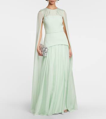 Gloria silk and crêpe gown | Safiyaa