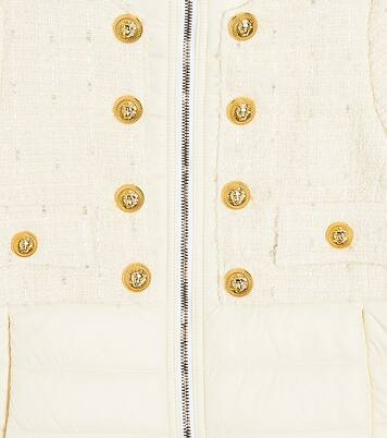 Veste matelassée en tweed | Balmain Kids