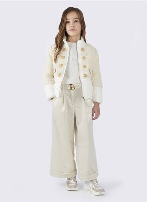 Veste matelassée en tweed | Balmain Kids